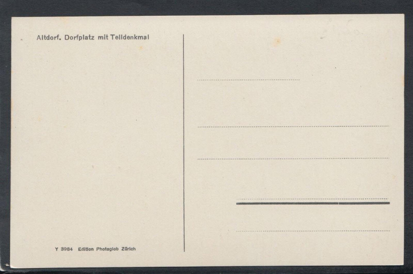 Switzerland Postcard - Altdorf, Dorfplatz Mit Telldenkmal RS12149
