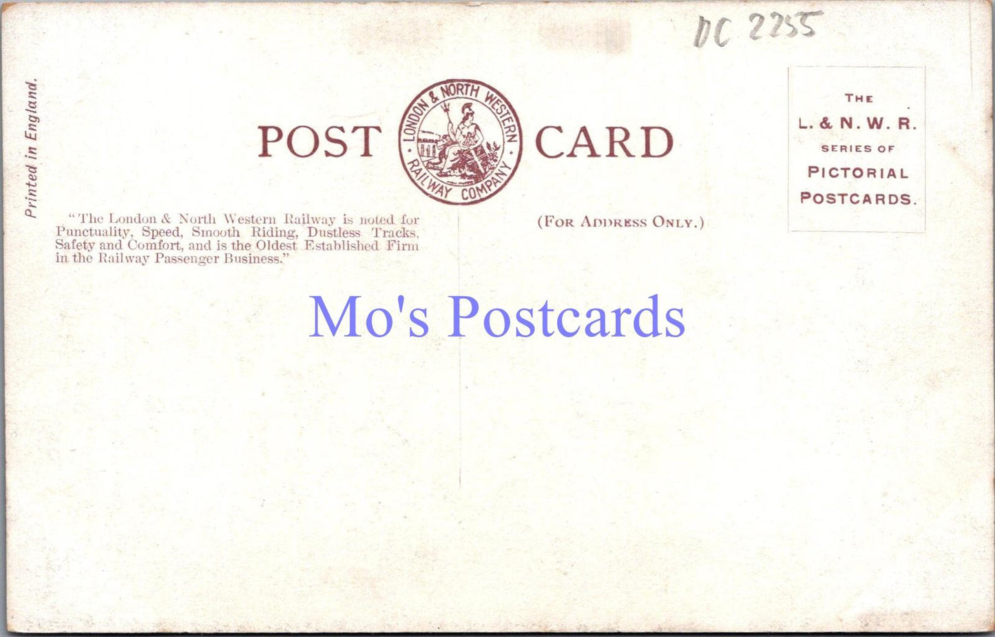 Railway Transport Postcard -2 Cylinder Express Passenger Engine Precursor DC2255