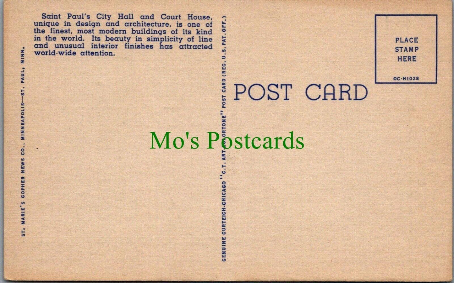 America Postcard - St Paul City Hall & Ramsey County Court House RS25145