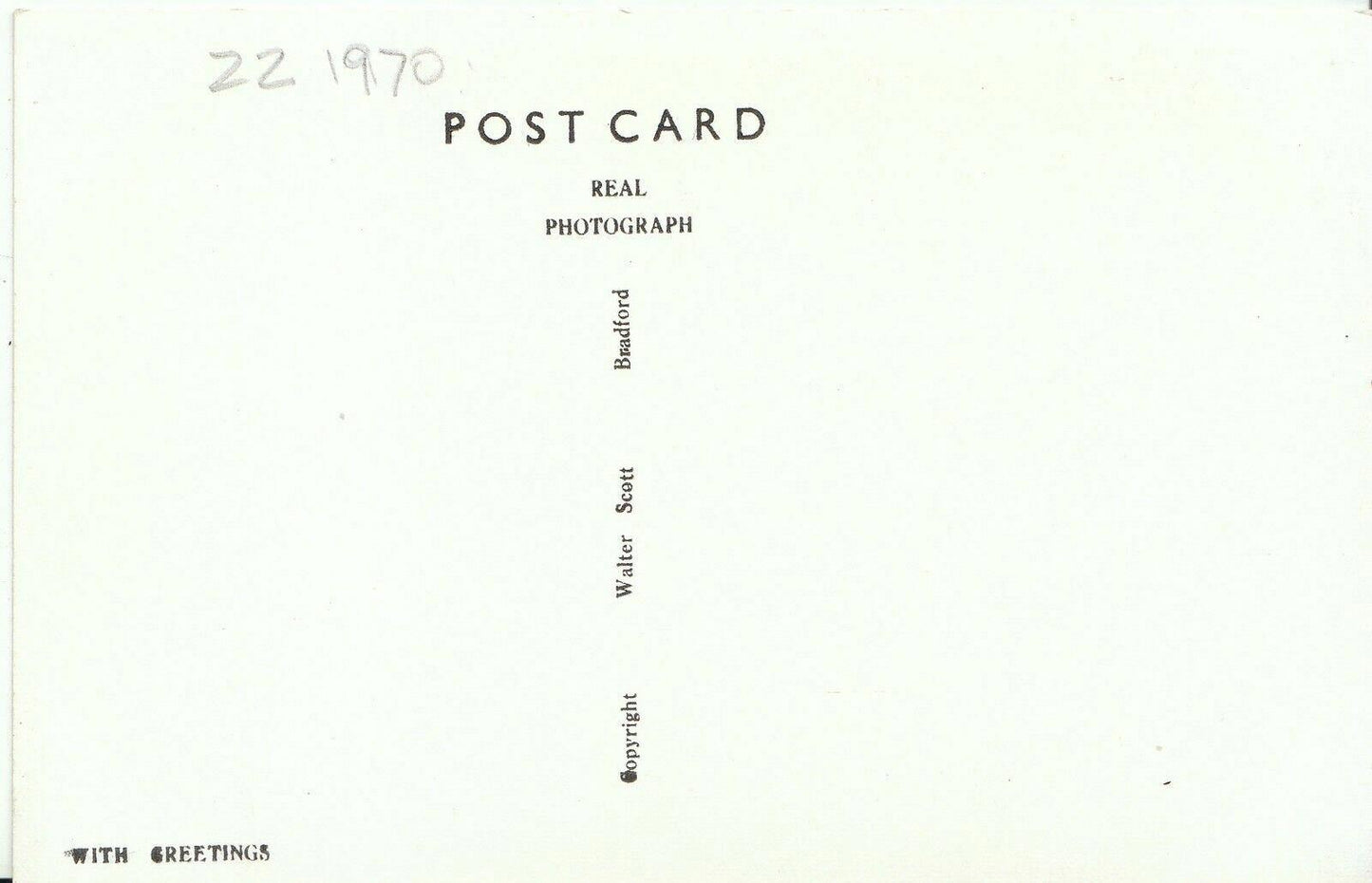 Yorkshire Postcard -Ilkley, Craiglands Hotel - Real Photograph. Unused ZZ1970