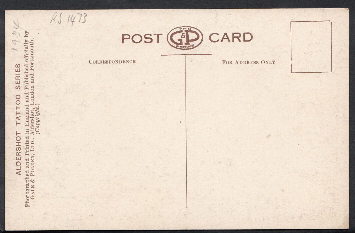 Military Postcard - Aldershot Tattoo, The Grand Finale RS1473