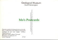 Load image into Gallery viewer, Geological Museum Postcard - Prismatic Crystals of White Quartz RR19160