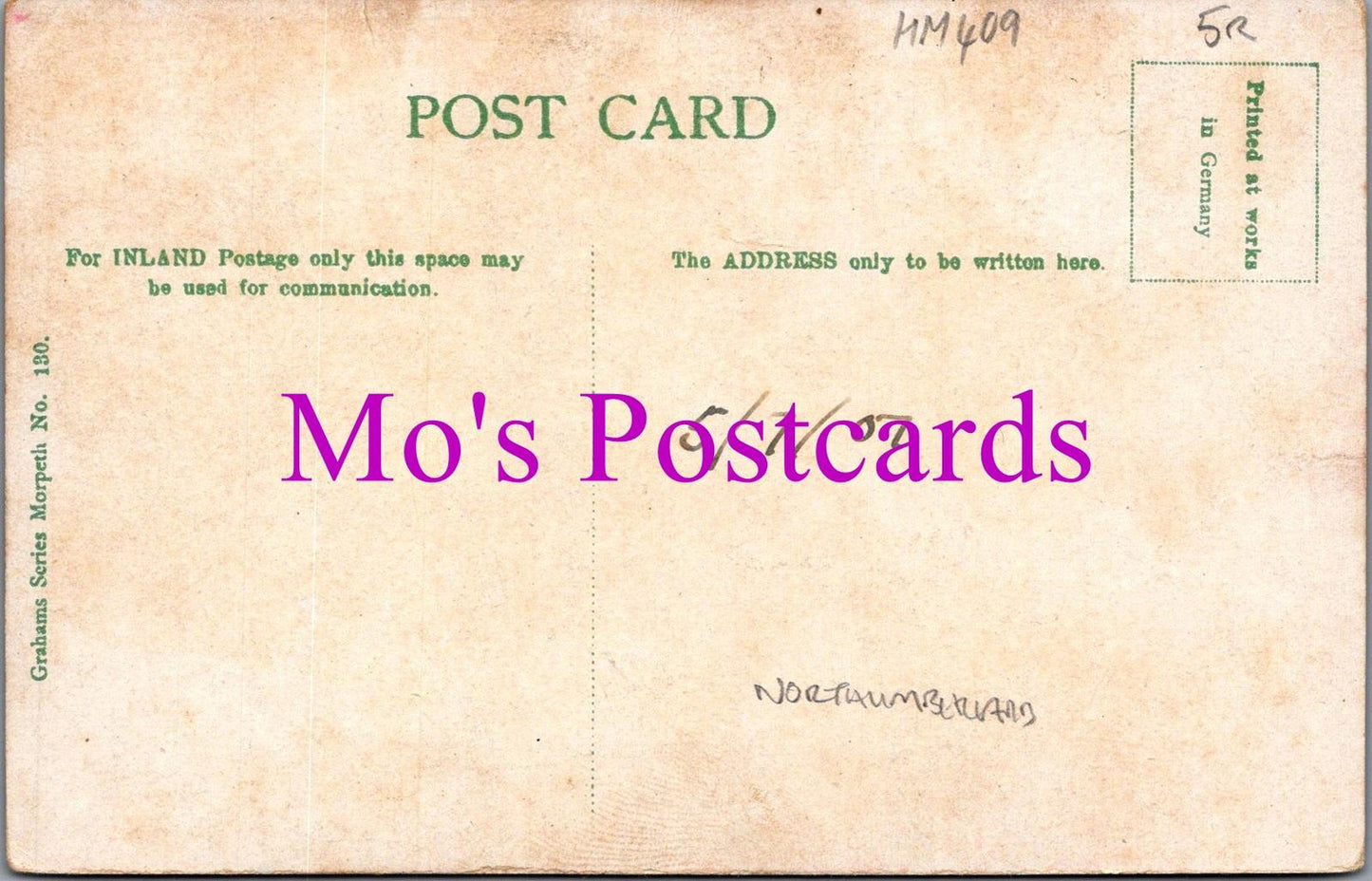 Northumberland Postcard - Morpeth From Castle HM409
