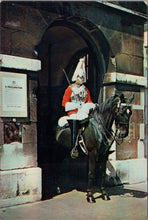 Load image into Gallery viewer, Military Postcard - Mounted Sentry, Horse Guards, Whitehall, London RR17644