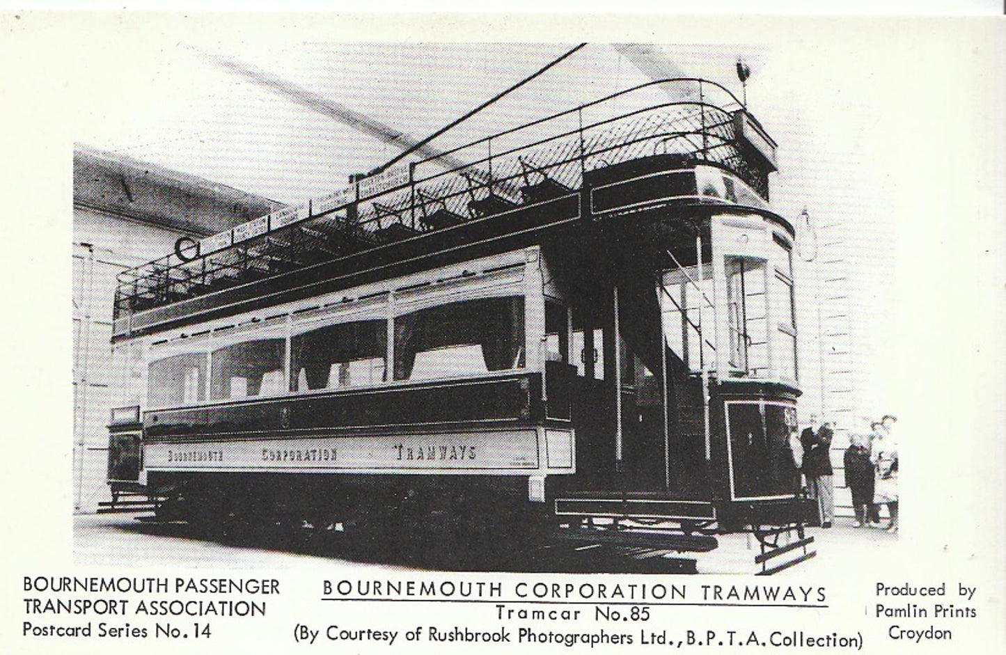 Transport Postcard - Bournemouth Corporation Tramways, Tramcar No.85 - 2526
