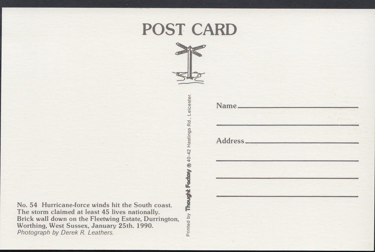 Sussex Postcard: Durrington Fleetwing Estate Storm Damage 1990's A7904