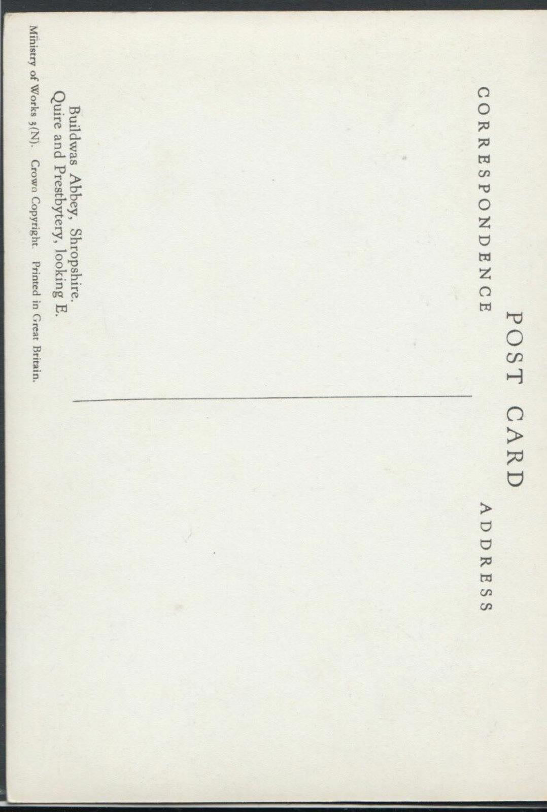 Shropshire Postcard - Buildwas Abbey, Quire and Prestbytery RR3413