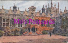 Load image into Gallery viewer, Oxfordshire Postcard - Oxford, Oriel College, Artist A.R.Quinton HM692