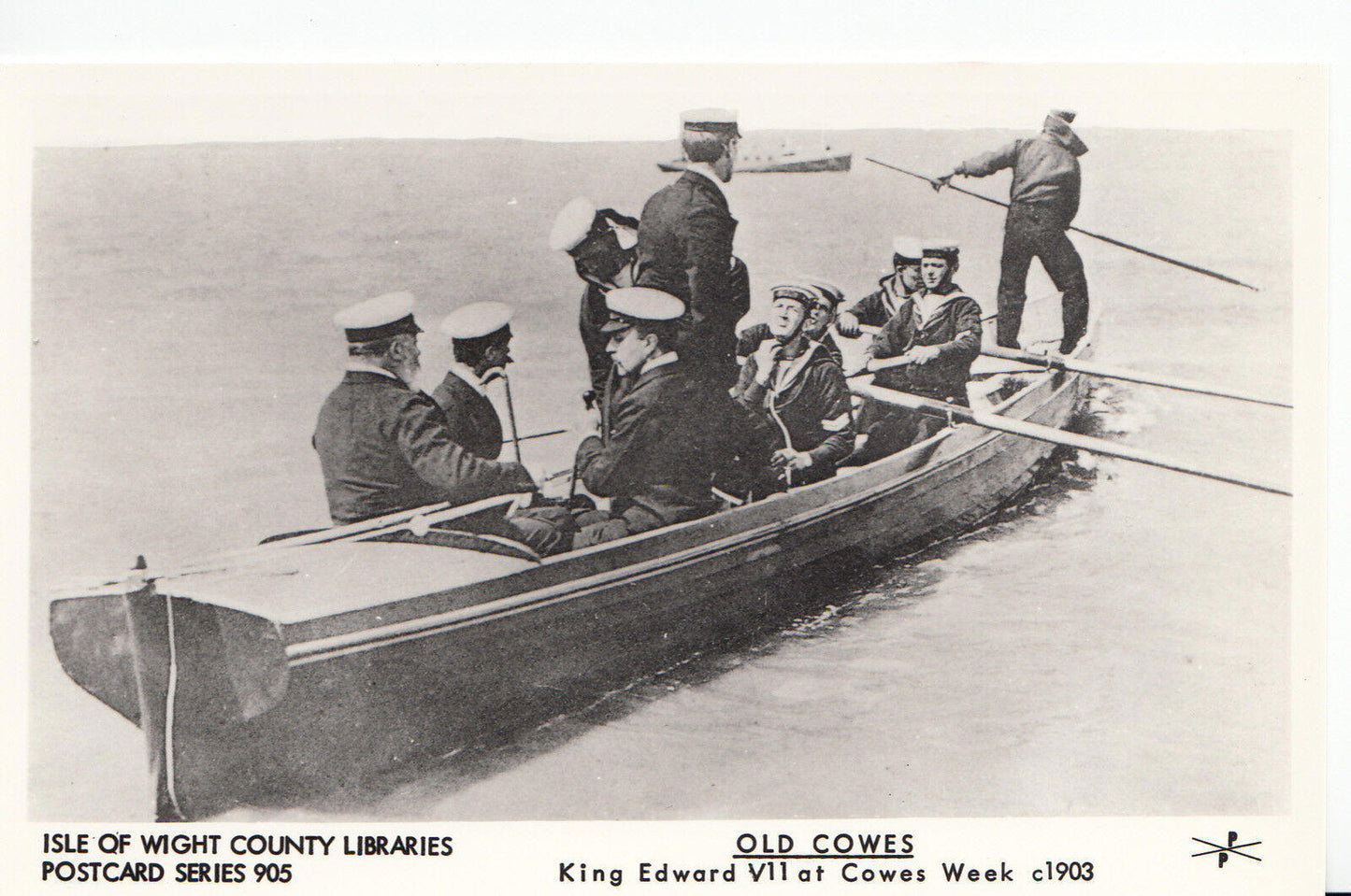 Isle of Wight Postcard: Old Cowes, King Edward VII at Cowes Week c1903 - W626