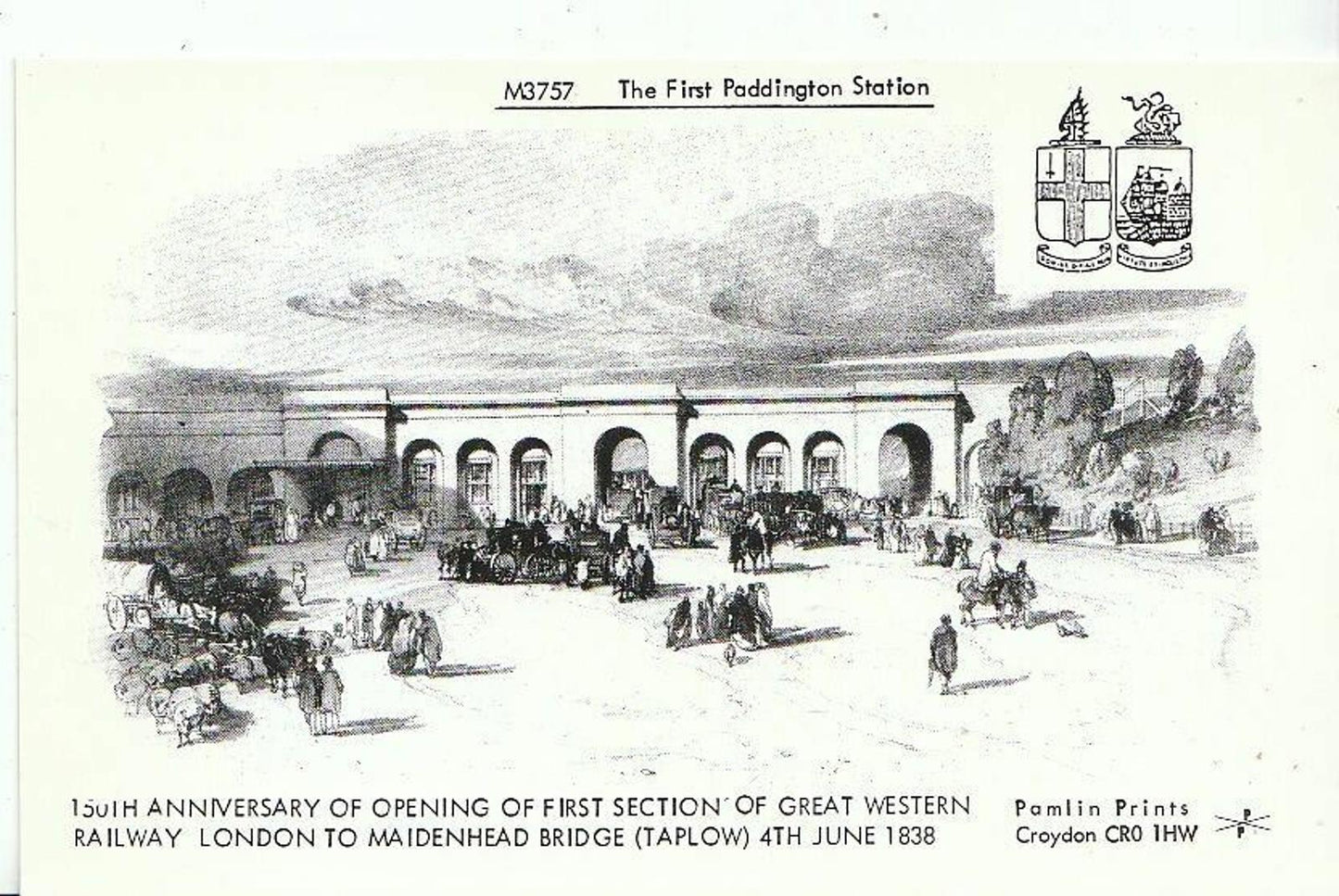 Transport Postcard - The First Paddington Station - Great Western Railway U790