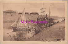 Load image into Gallery viewer, Egypt Postcard - Canal of Suez, Chantier No VI, Shipping, Boats - RS37515