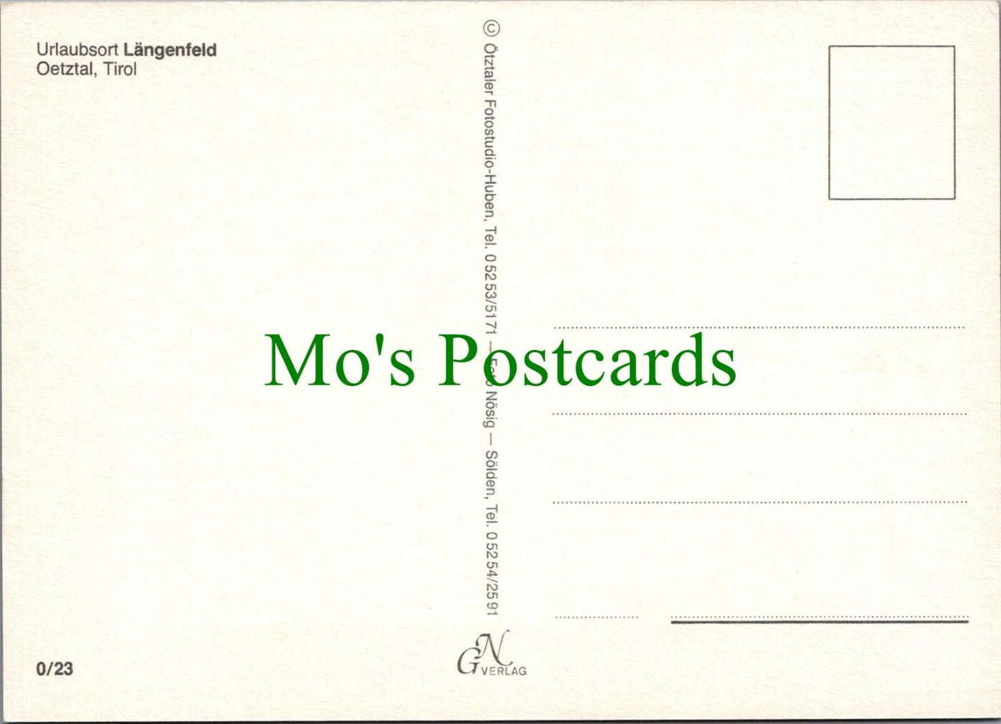 Austria Postcard - Urlaubsort Langenfeld Oetztal, Tirol RRR1245