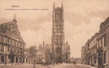 Load image into Gallery viewer, Belgium Postcard - Gand, Ghent, Cathedrale St Bavon Et Theatre Flamand XT27