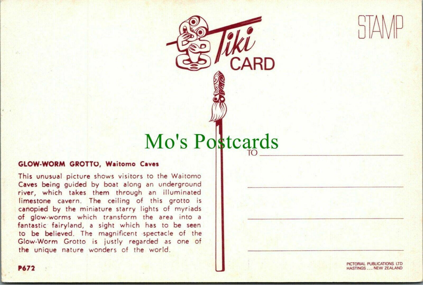 New Zealand Postcard - Glow-Worm Grotto, Waitomo Caves RRR1192