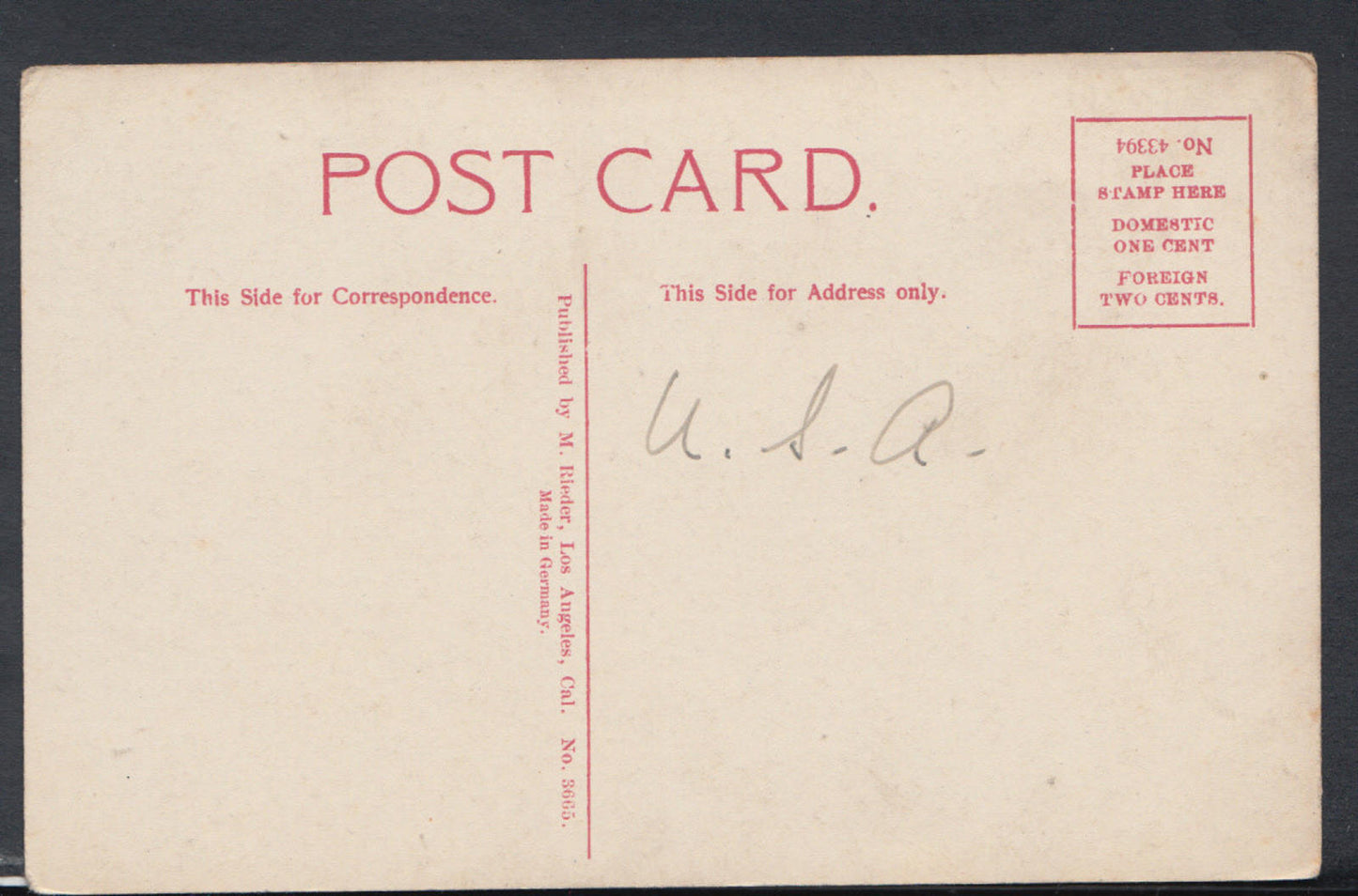 America Postcard - Garden & Home of Robert Burdelte, Pasadena, California RS8633