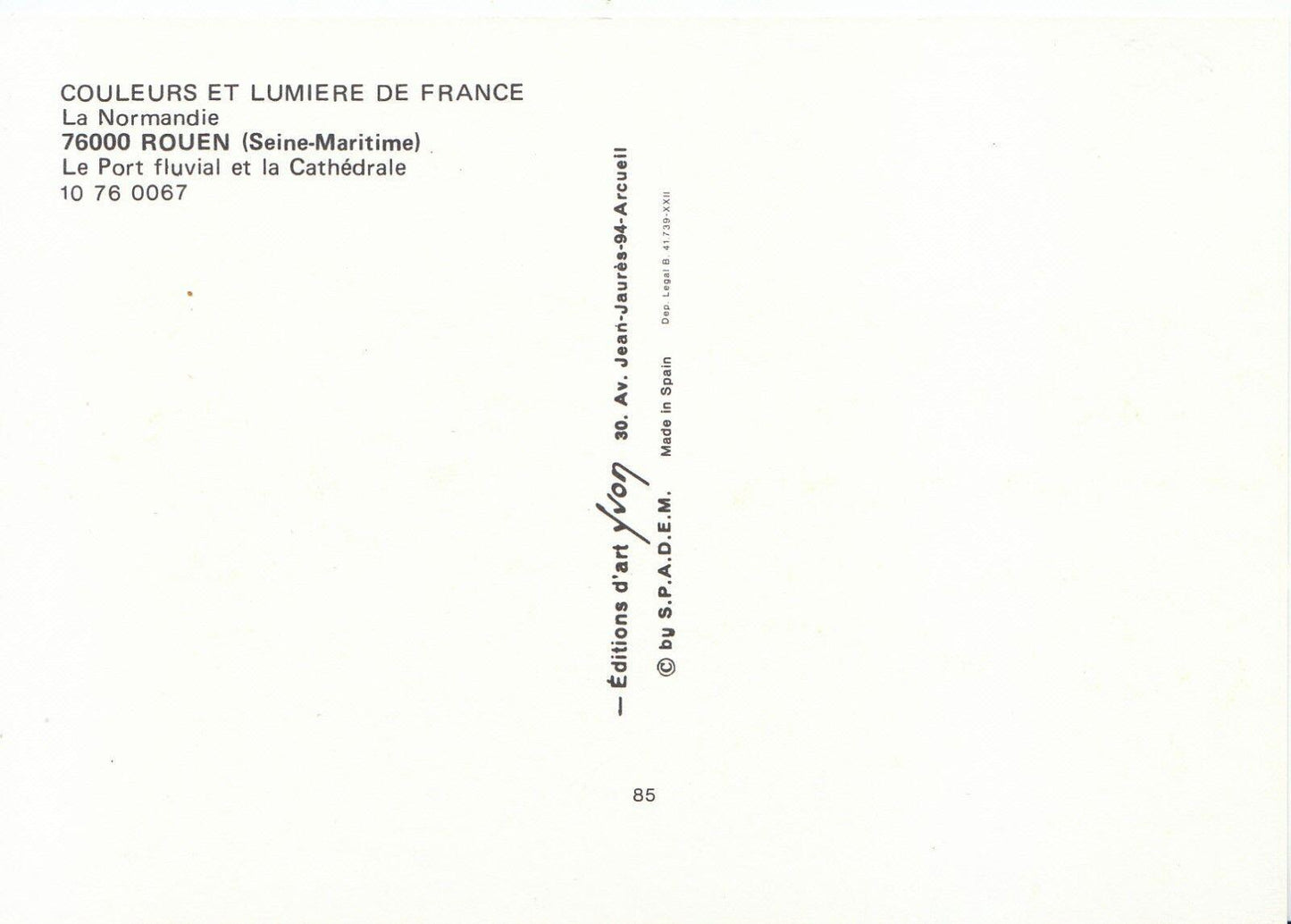 France Postcard - Couleurs Et Lumiere, Le Port Fluvial Et La Cathedrale SM288