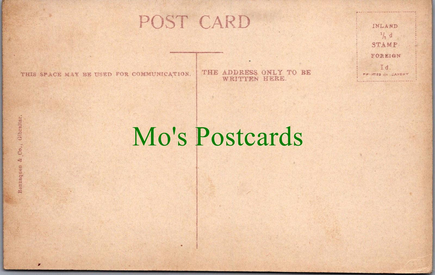 Gibraltar Postcard - Southport Street. Unused RS33869