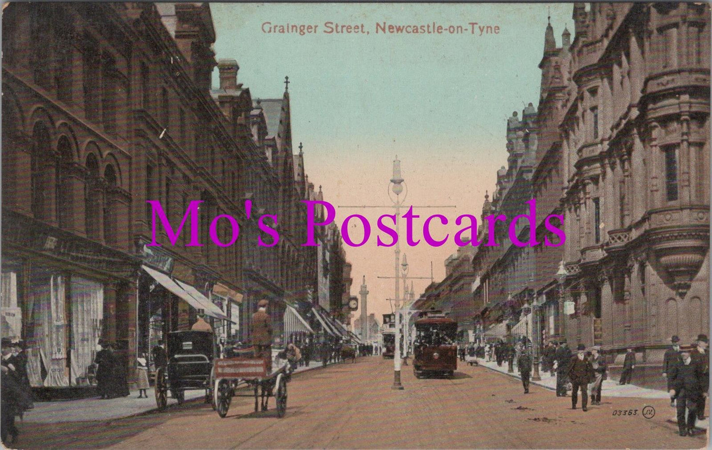 Northumberland Postcard - Newcastle-On-Tyne, Grainger Street HM410