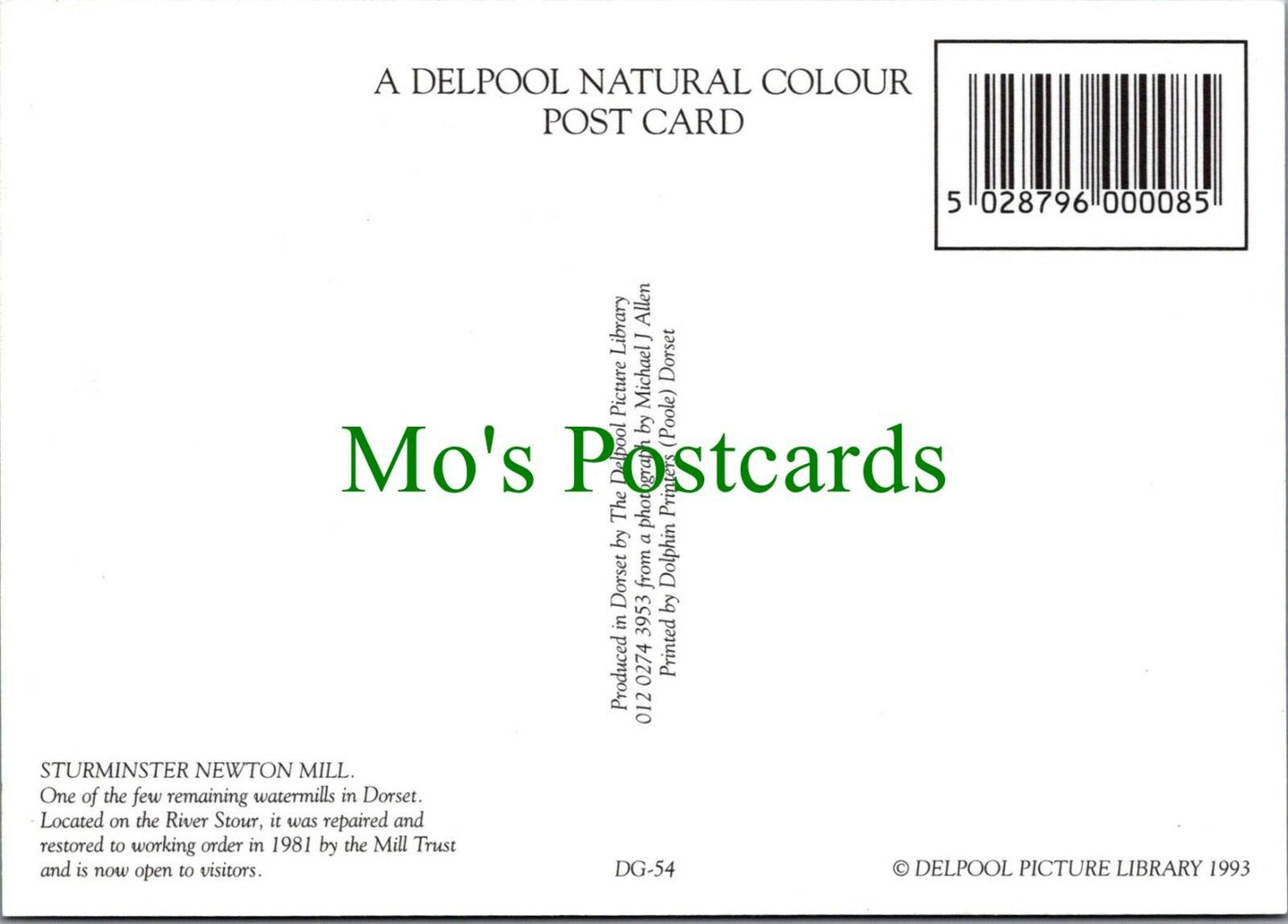 Dorset Postcard - Sturminster Newton Mill RRR1258