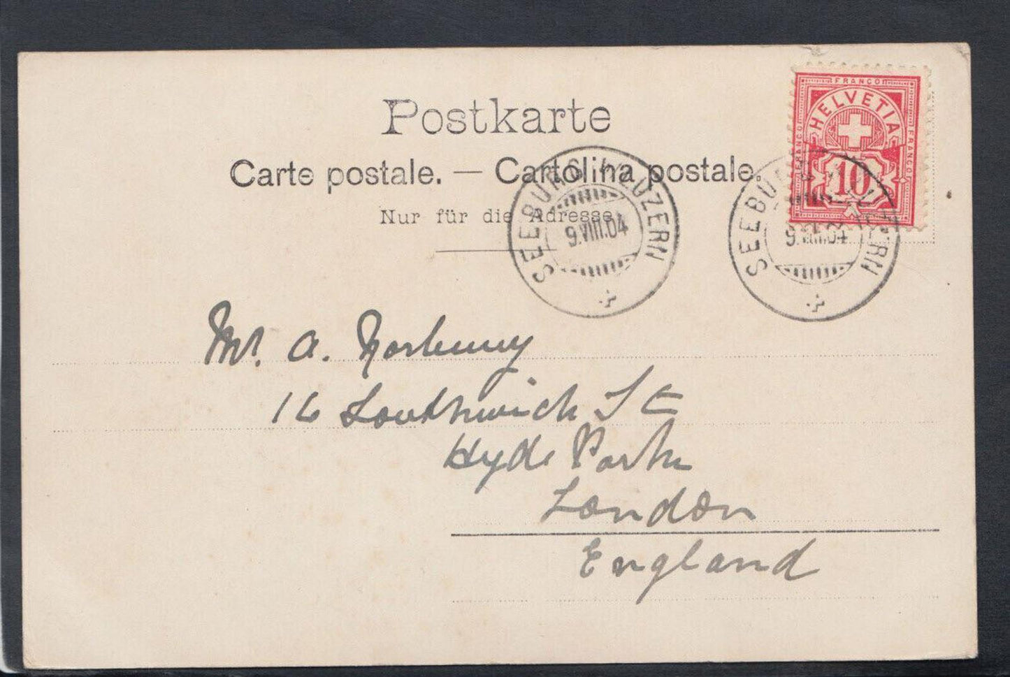 Switzerland Postcard - A Luzern Milchmann - Milkman and His Dog Cart T6632