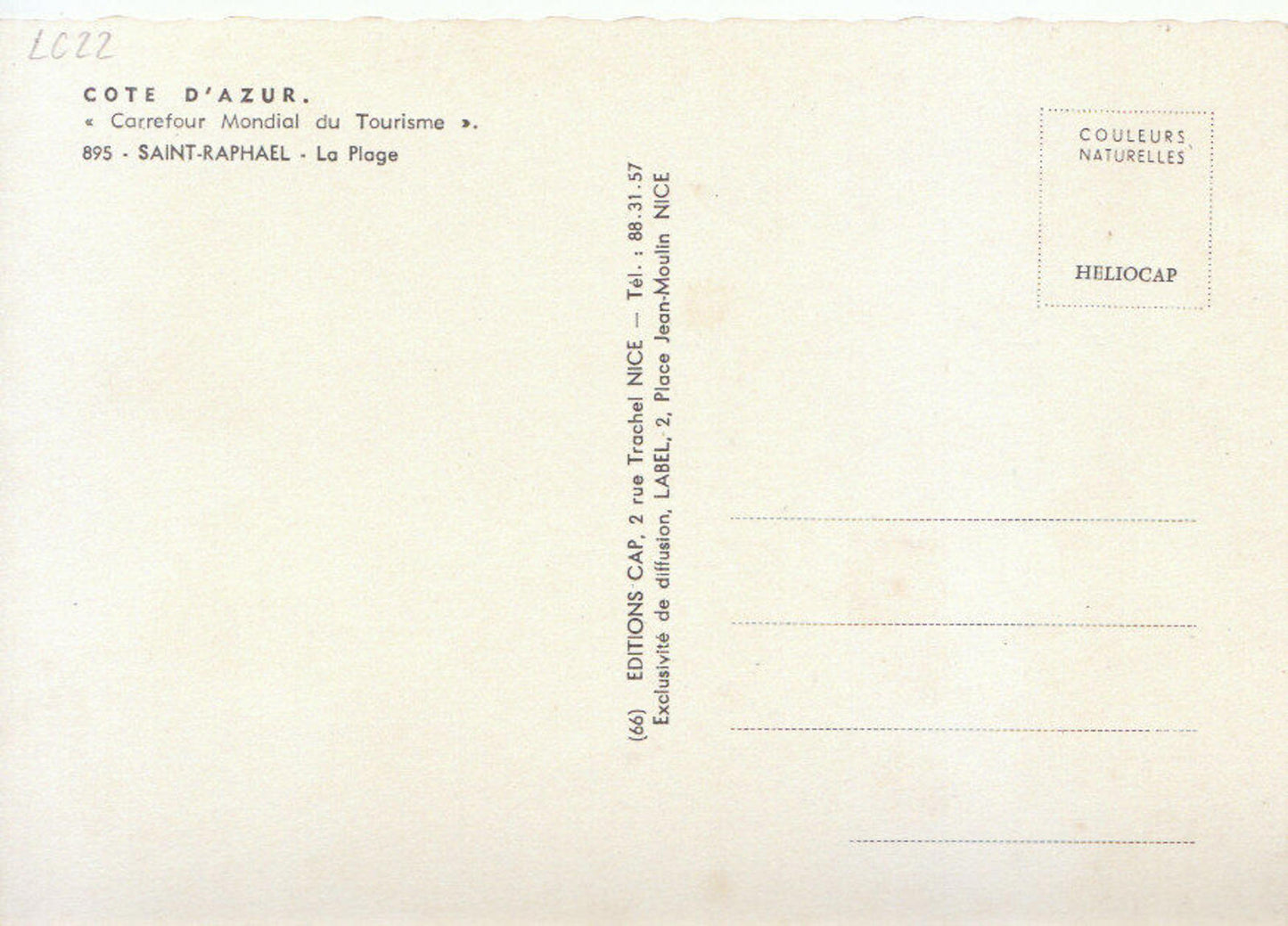 France Postcard - Saint-Raphael, La Plage TZ2892