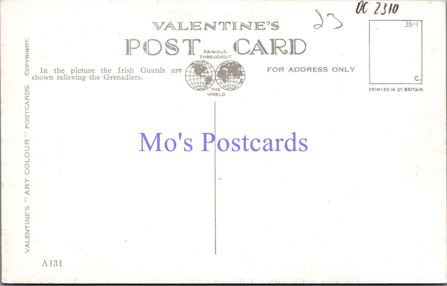 Military Postcard - Irish and Grenadier Guards at Buckingham Palace DC2310