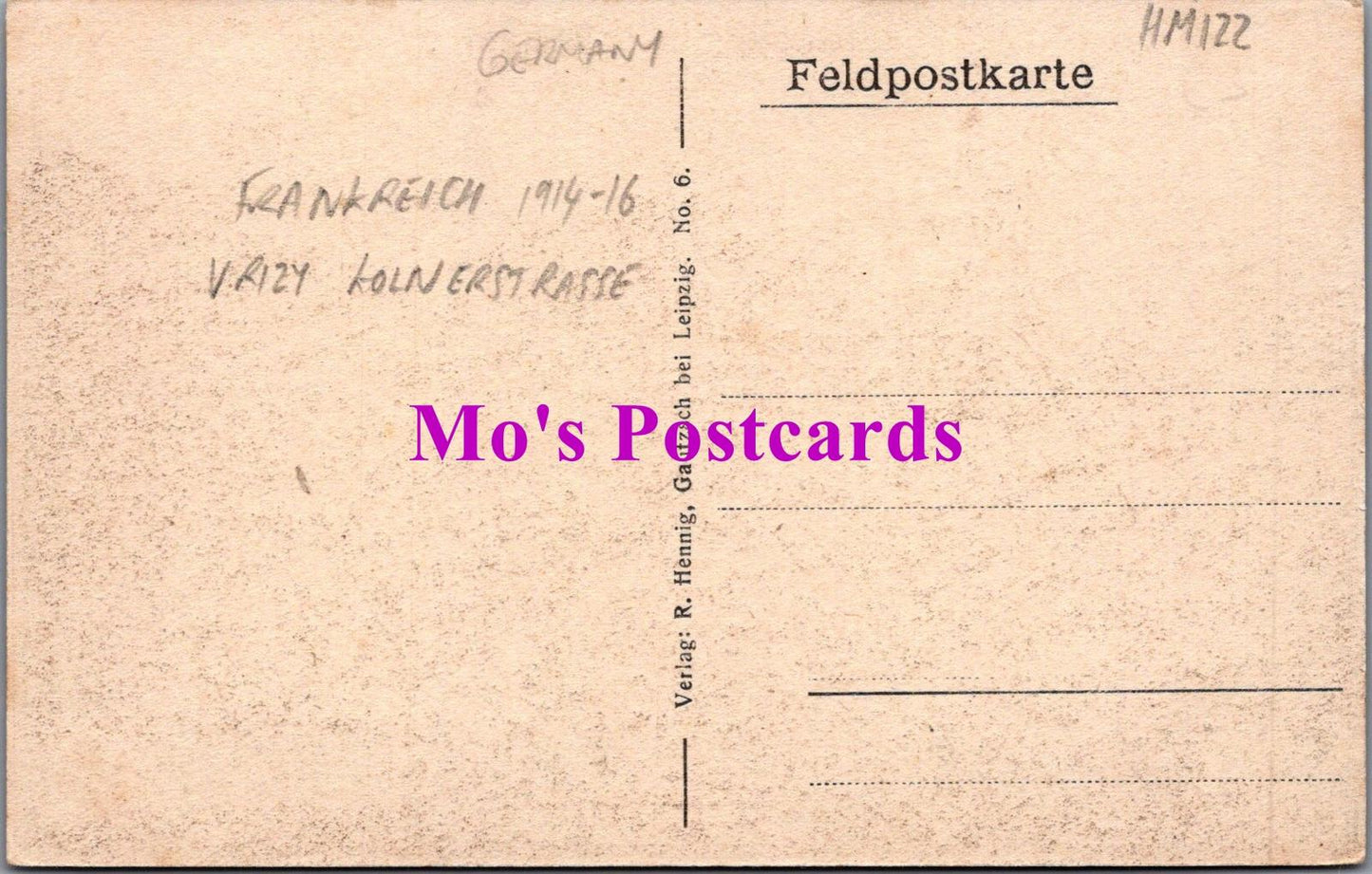 Germany Postcard - Frankreich 1914-16, Vrizy Kolnerstrasse HM122
