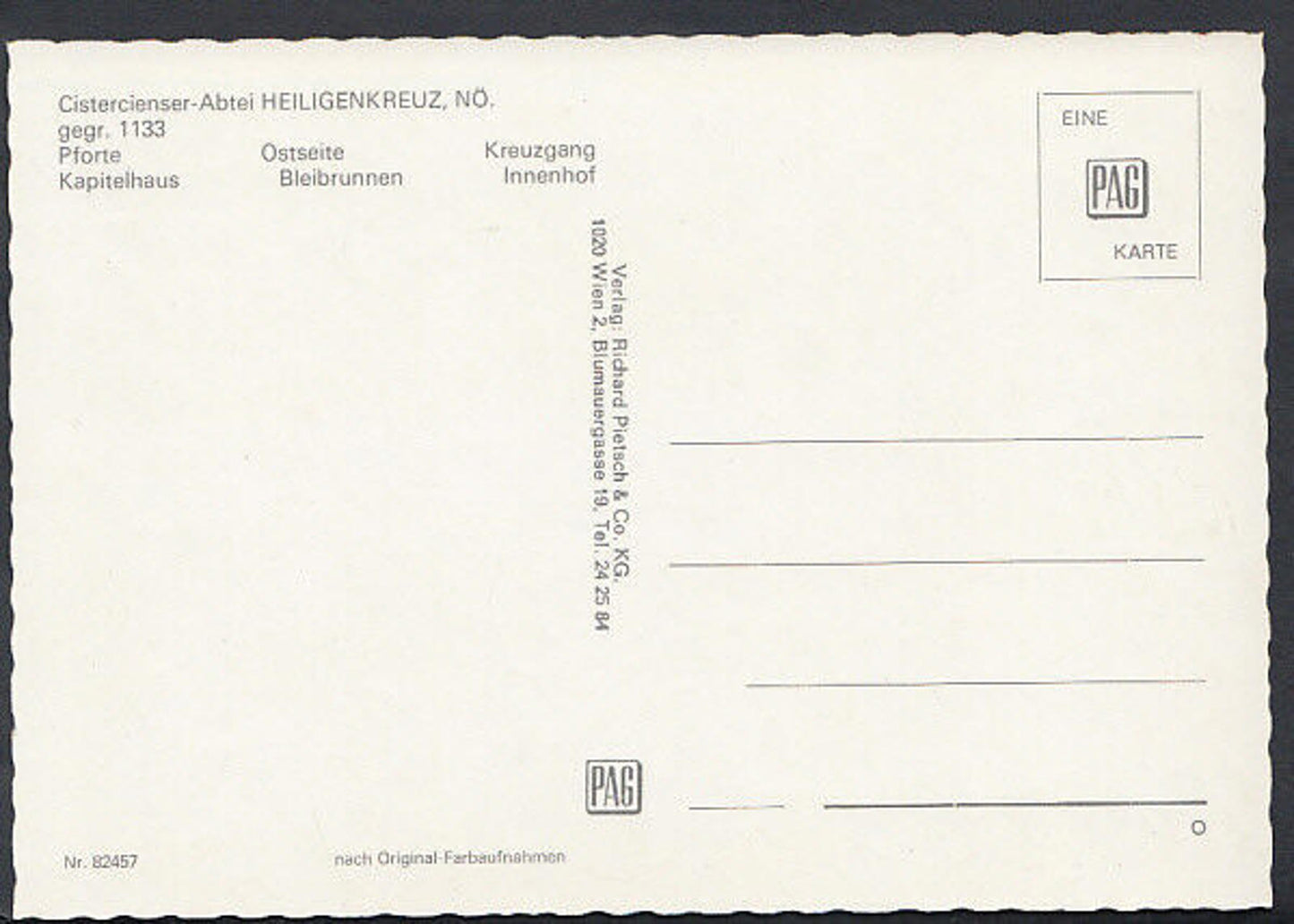 Austria Postcard - Cistercienser-Abtei - Stift Heiligenkreuz, NO - RR2347