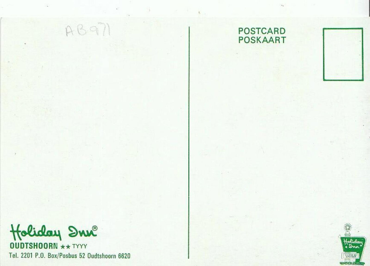 South Africa Postcard - Oudtshoorn Holiday Inn, Ostrich AB971