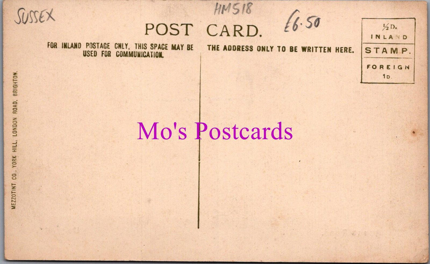 Sussex Postcard - Uckfield, Rocks Road, Children in The Street HM518