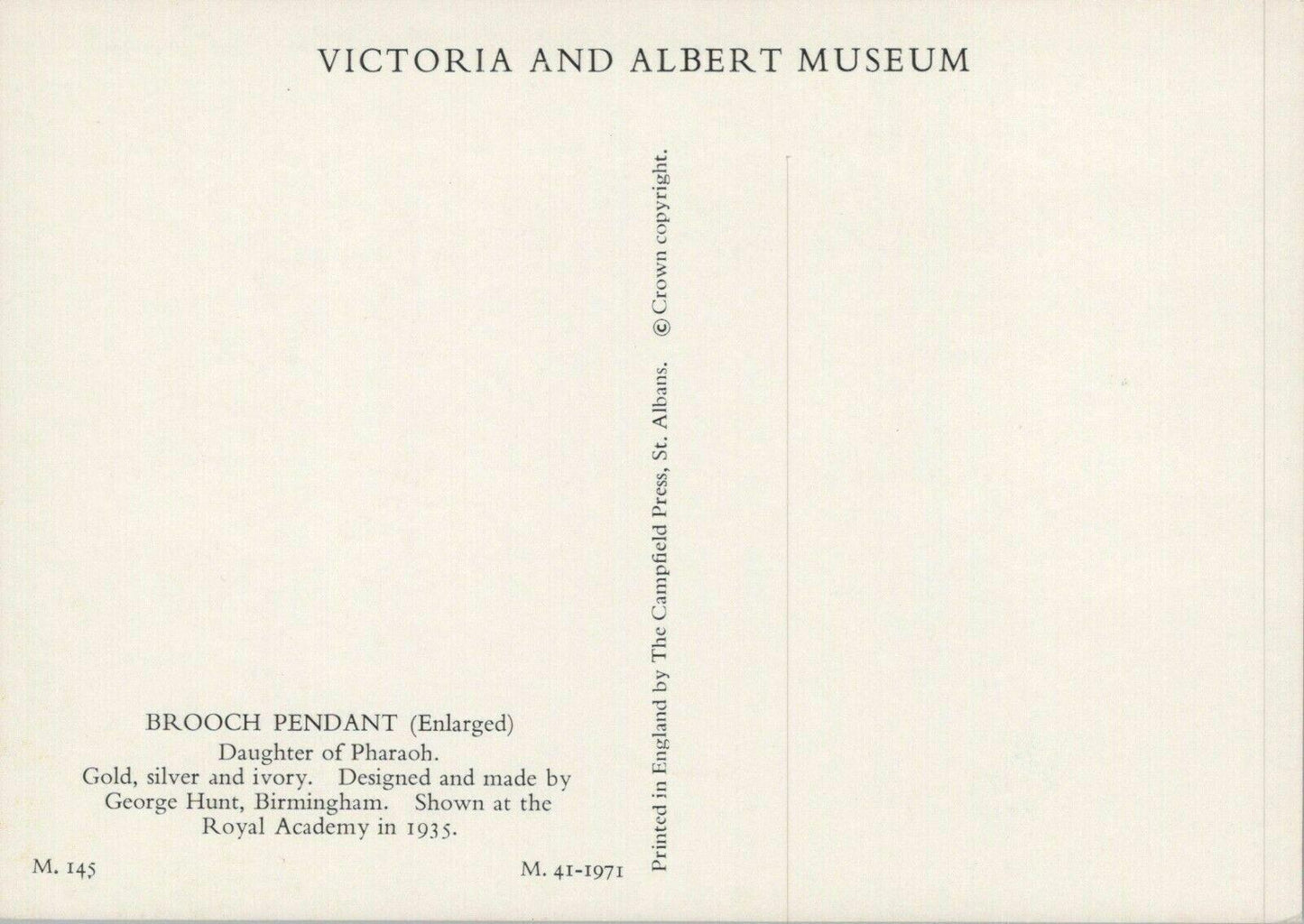 V & A Museum Postcard -Wall Hanging By Mary Buskirk, Tapestry Woven RRR1273