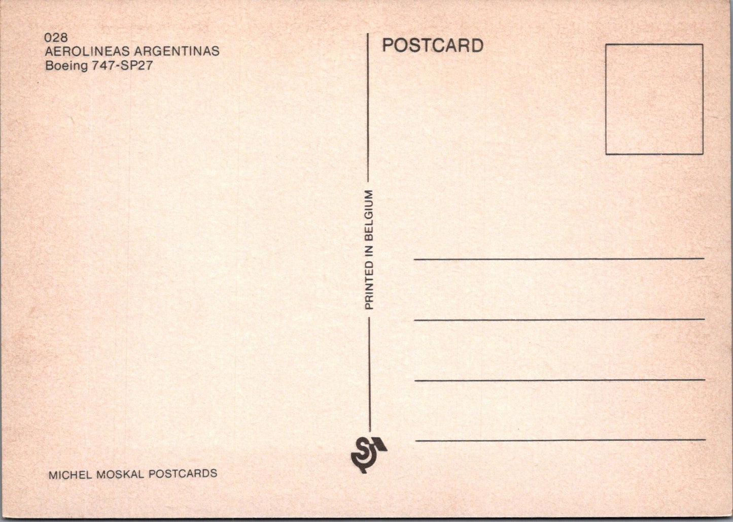 Boeing 747SP Postcard: Aerolineas Argentinas Airliner Aircraft Jet XT3866