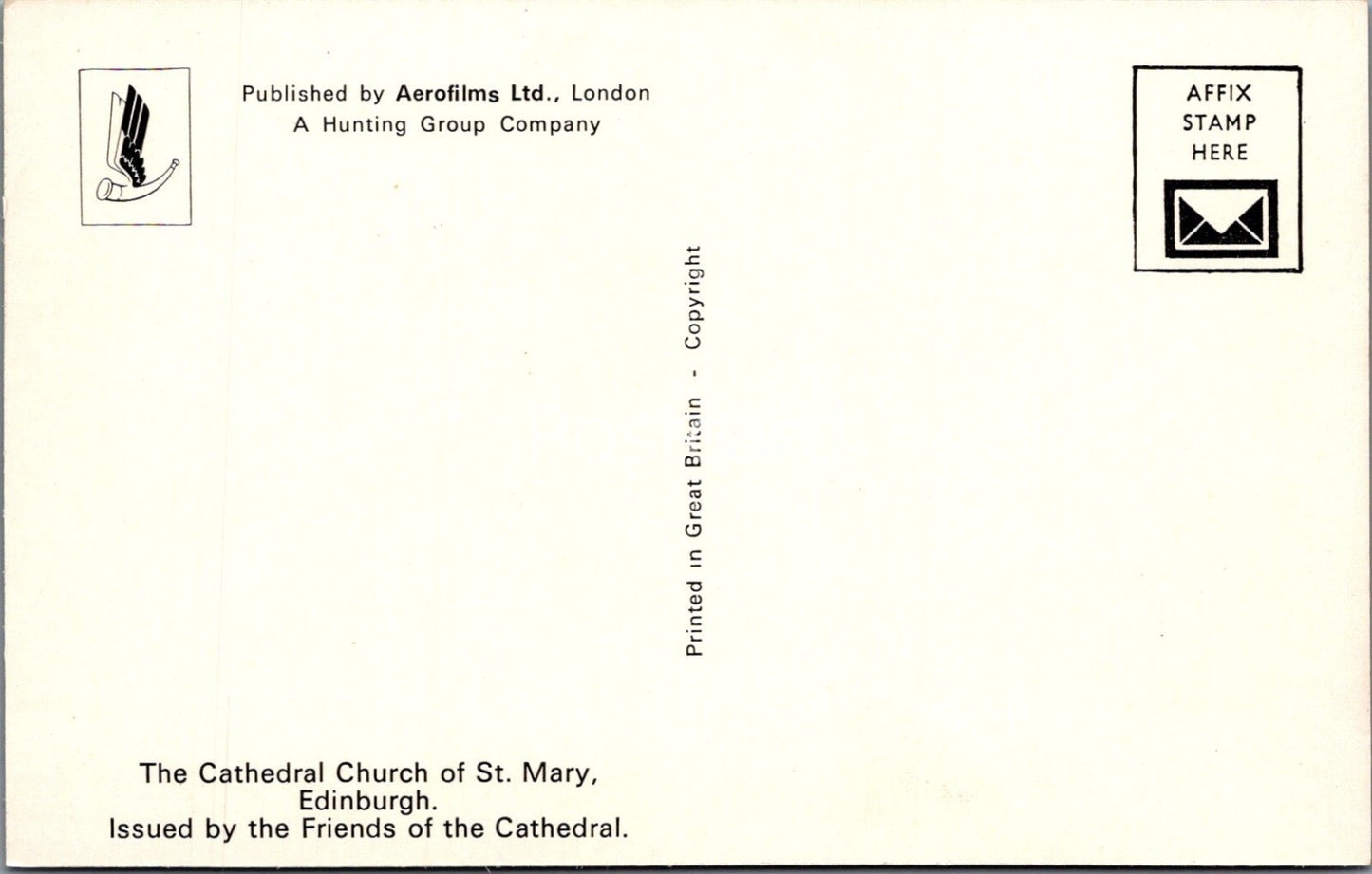 Midlothian Postcard: St Marys Cathedral, Edinburgh, Aerial View 1960's XT4401