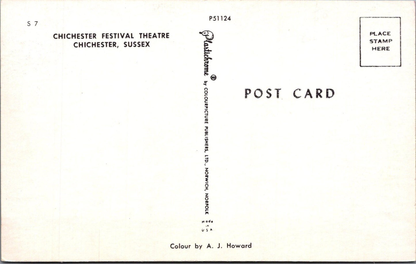 Sussex Postcard: Chichester Festival Theatre Brutalist Architecture 1960s XT4580