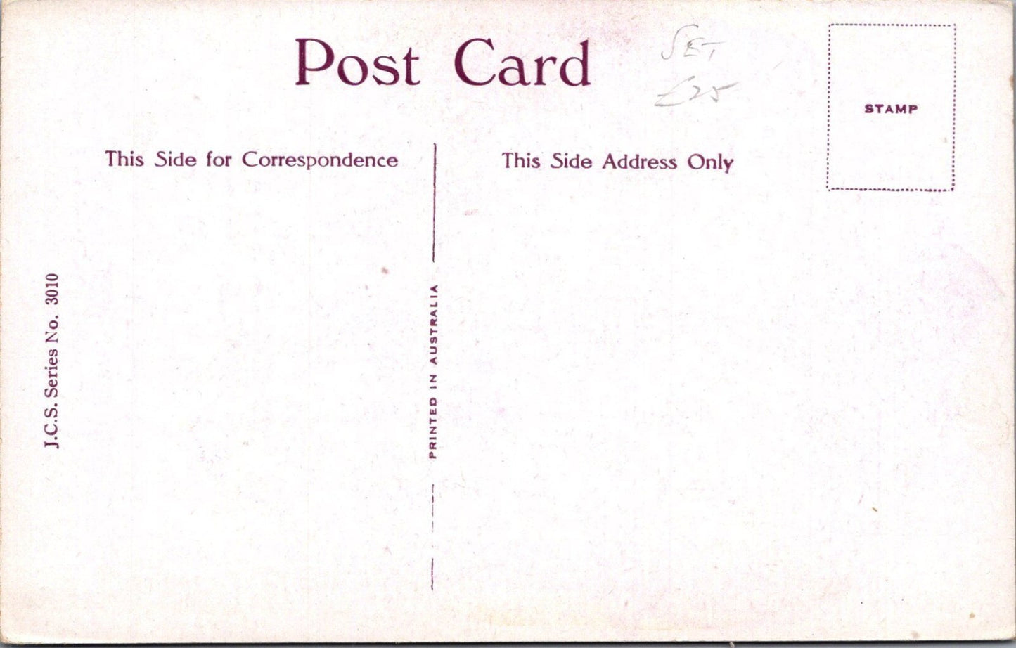 Birthday Postcard: Sailboat Sunset Roses Pansies Poem Australia XT3639