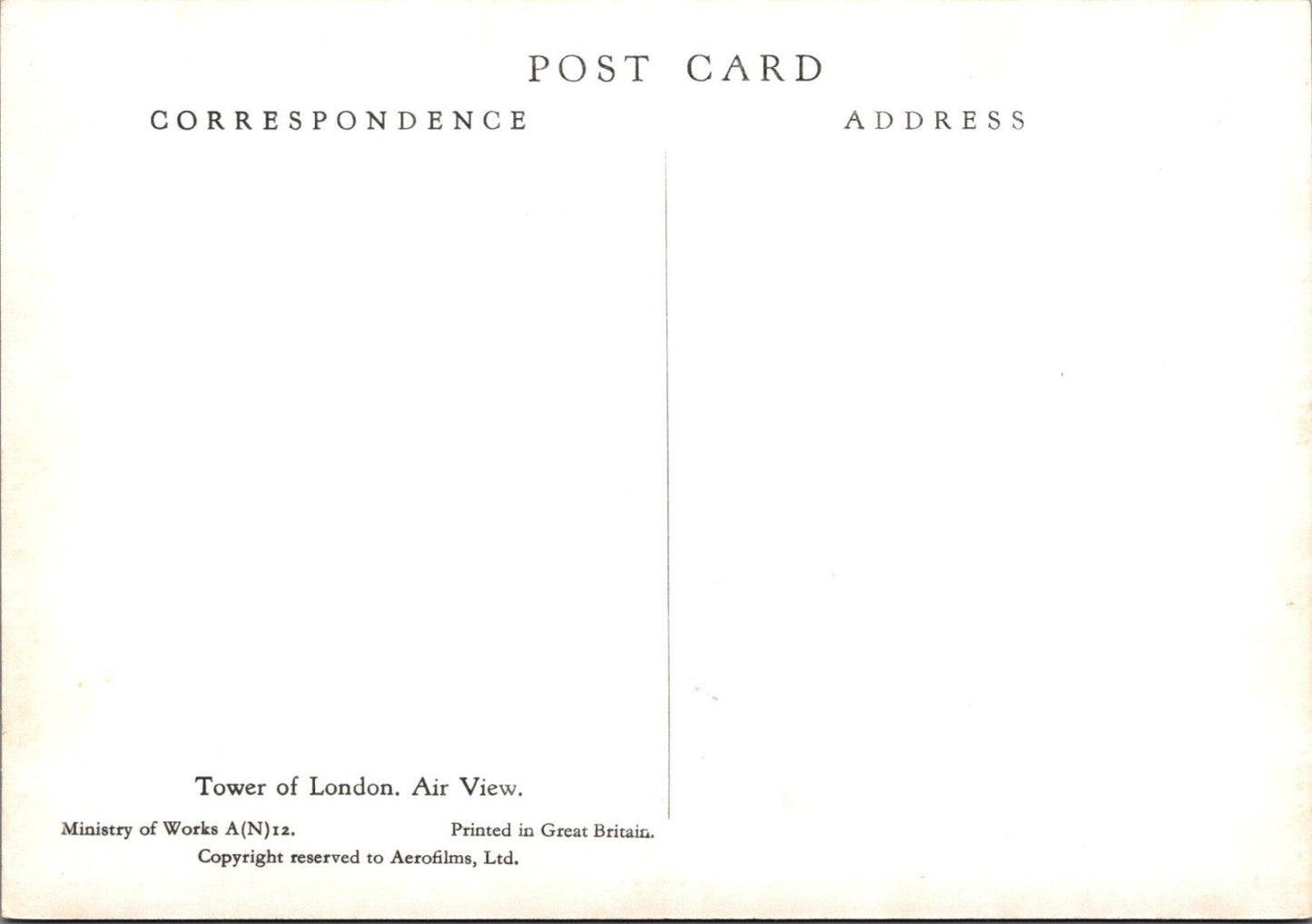 London Postcard:Tower of London Aerial View River Thames White Tower 50's XT4445