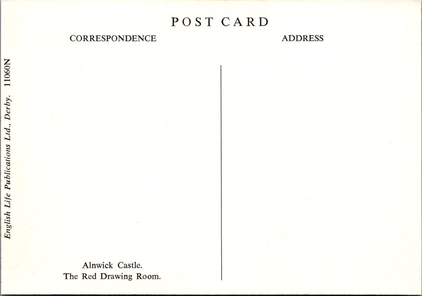 Northumberland Postcard: Alnwick Castle The Red Drawing Room Interior XT4464