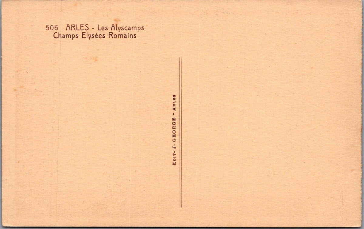 France Postcard: Arles Les Alyscamps, Champs Elysees Romains Sarcophagi XT5165