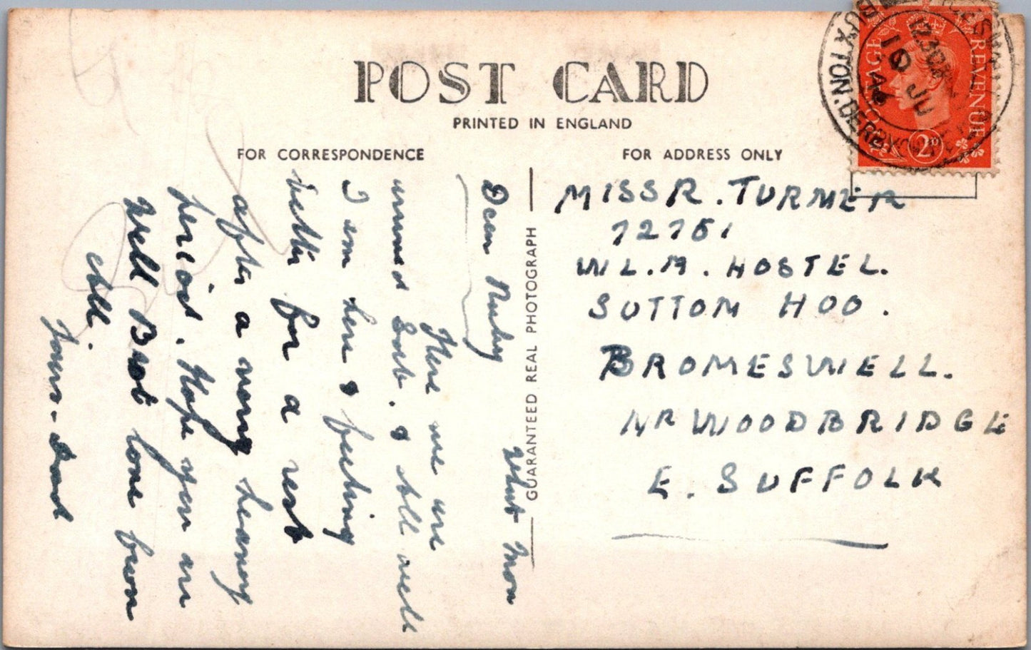 Derbyshire Postcard: Tideswell From The Cliffe Looking West, 1946, RPPC XT3894