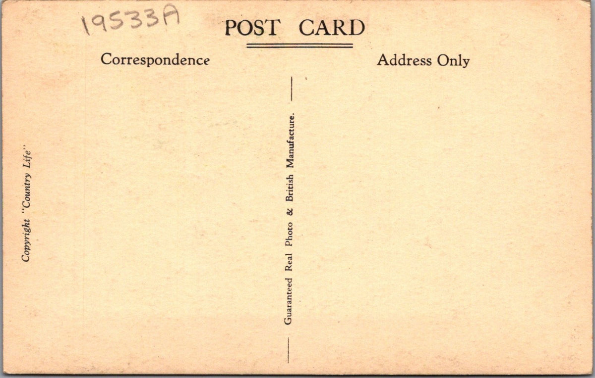 Northamptonshire Postcard: Rockingham Castle Entrance Front Facade RPPC 19533A