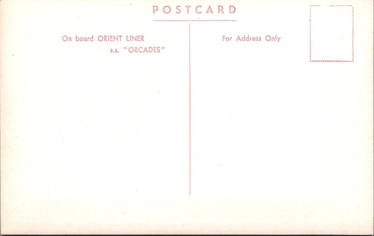 Shipping Postcard: SS Orcades Orient Liner First Class Two Berth Cabin XT5536