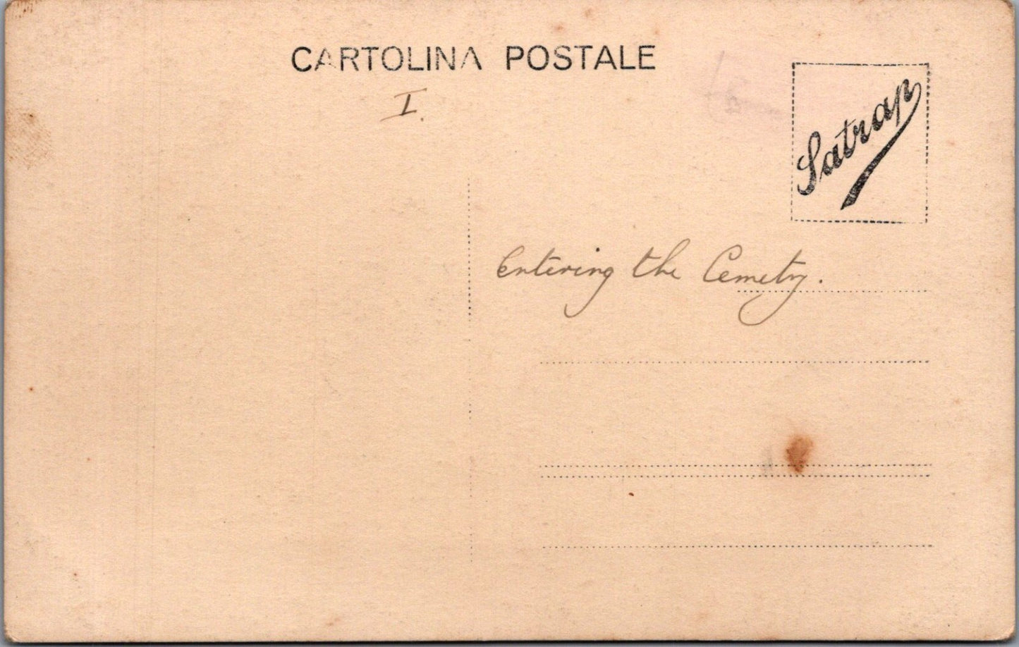Italy Postcard: Troops Entering Cemetery Military Marching, 1910's, RPPC XT3921