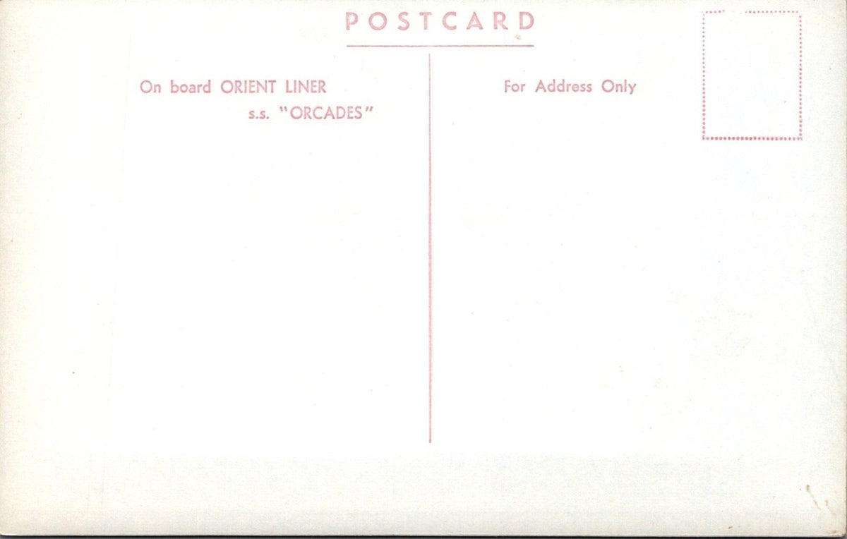 Shipping Postcard: SS Orcades Orient Liner First Class Lounge Interior XT5534