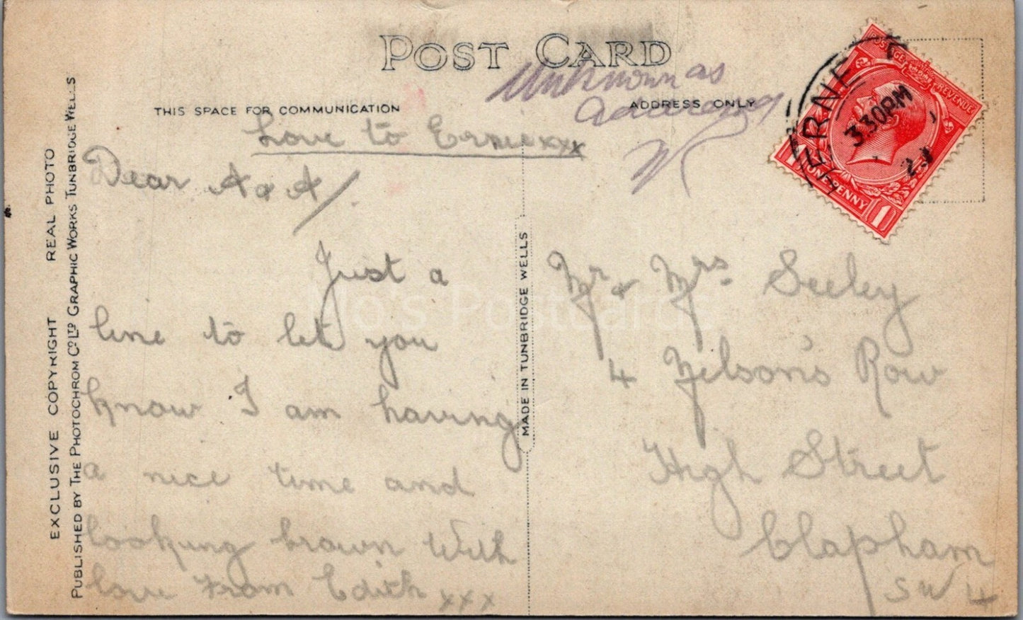 Kent Postcard: Beltinge Near Herne Bay, Central Stores Street Scene RPPC XT3542