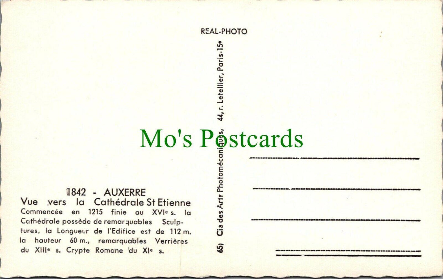 France Postcard - Auxerre - Vue Vers La Cathedrale St Etienne RS27049