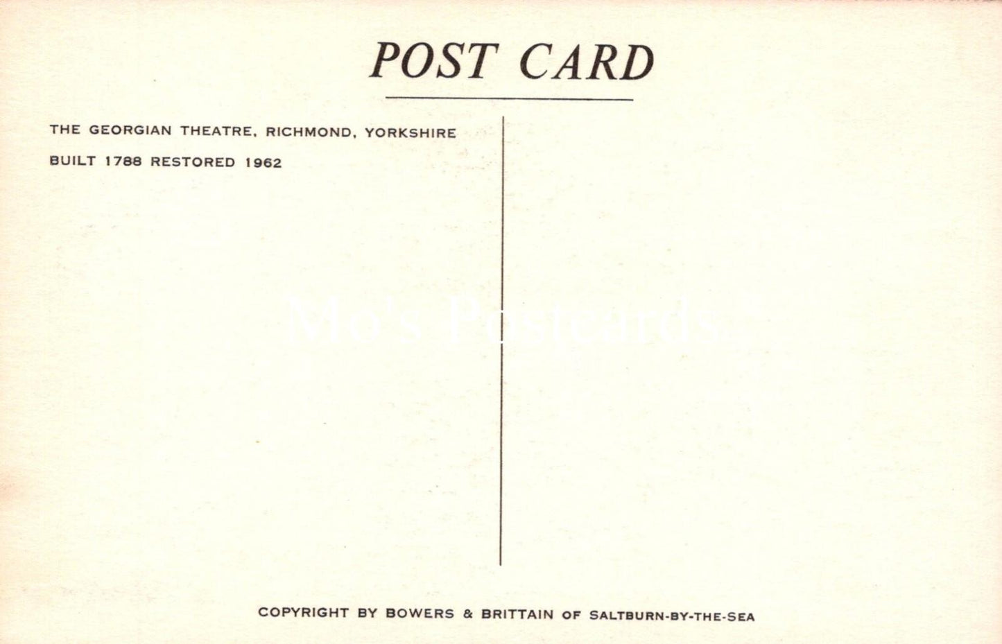 Yorkshire Postcard - The Georgian Theatre, Richmond RS40827