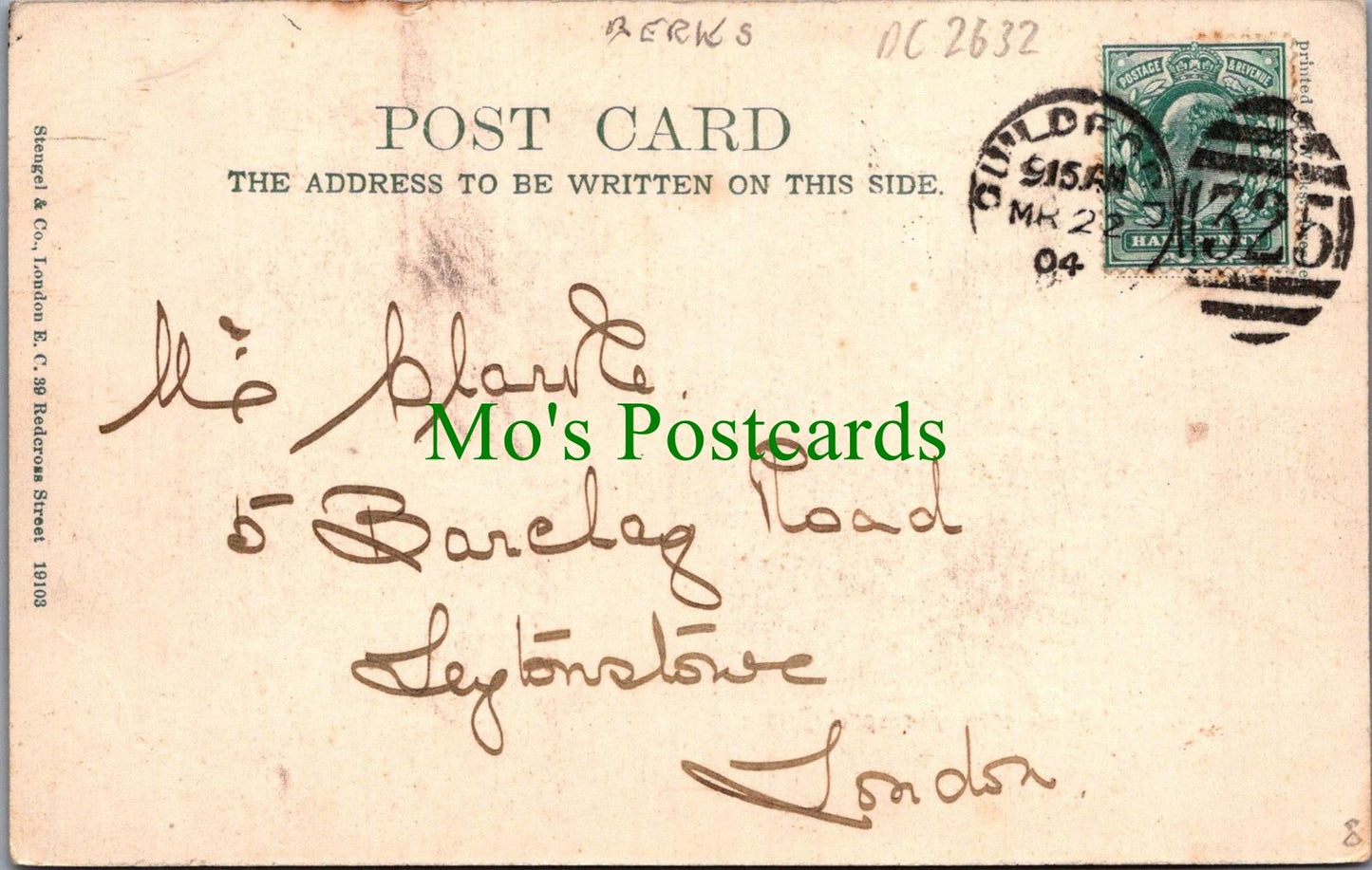 Berkshire Postcard - Eton, Eton College From Barnspool Bridge DC2632