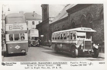 Load image into Gallery viewer, Co Durham Postcard - Sunderland Transport, Buses in Union Street 1938 - XT15