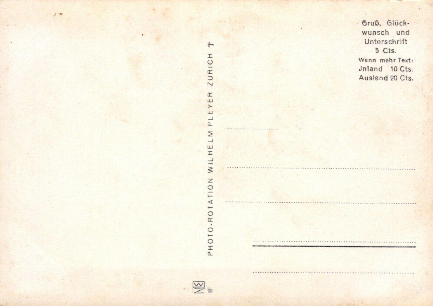 Switzerland Postcard - Zurich - Hotel Baur Au Lac RRR1008