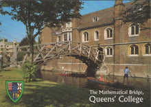 Load image into Gallery viewer, Cambridgeshire Postcard - Cambridge - Mathematical Bridge,Queens'College RRR1393